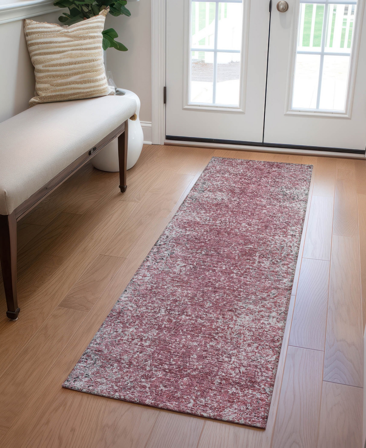 Addison Chantille Acn840 2'3"x7'6" Runner Area Rug In Maroon