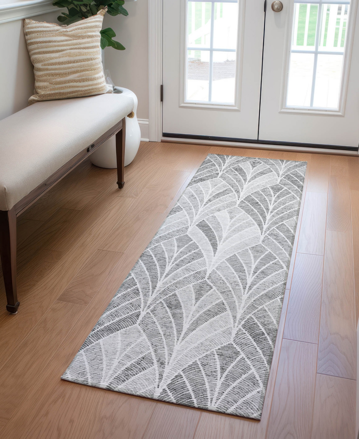 Addison Chantille Acn851 2'3"x7'6" Runner Area Rug In Gray