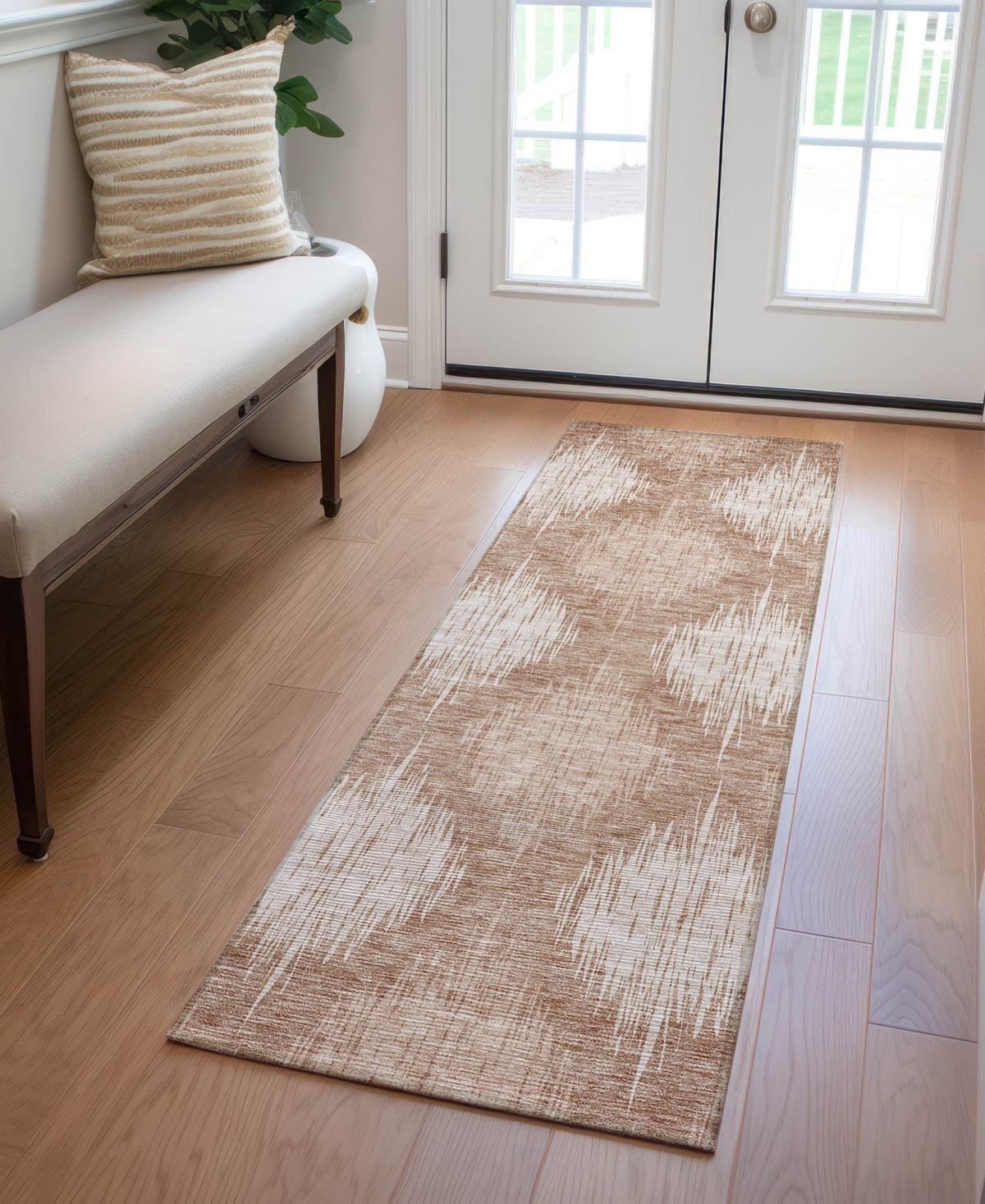 Addison Chantille Acn849 2'3"x7'6" Runner Area Rug In Coral