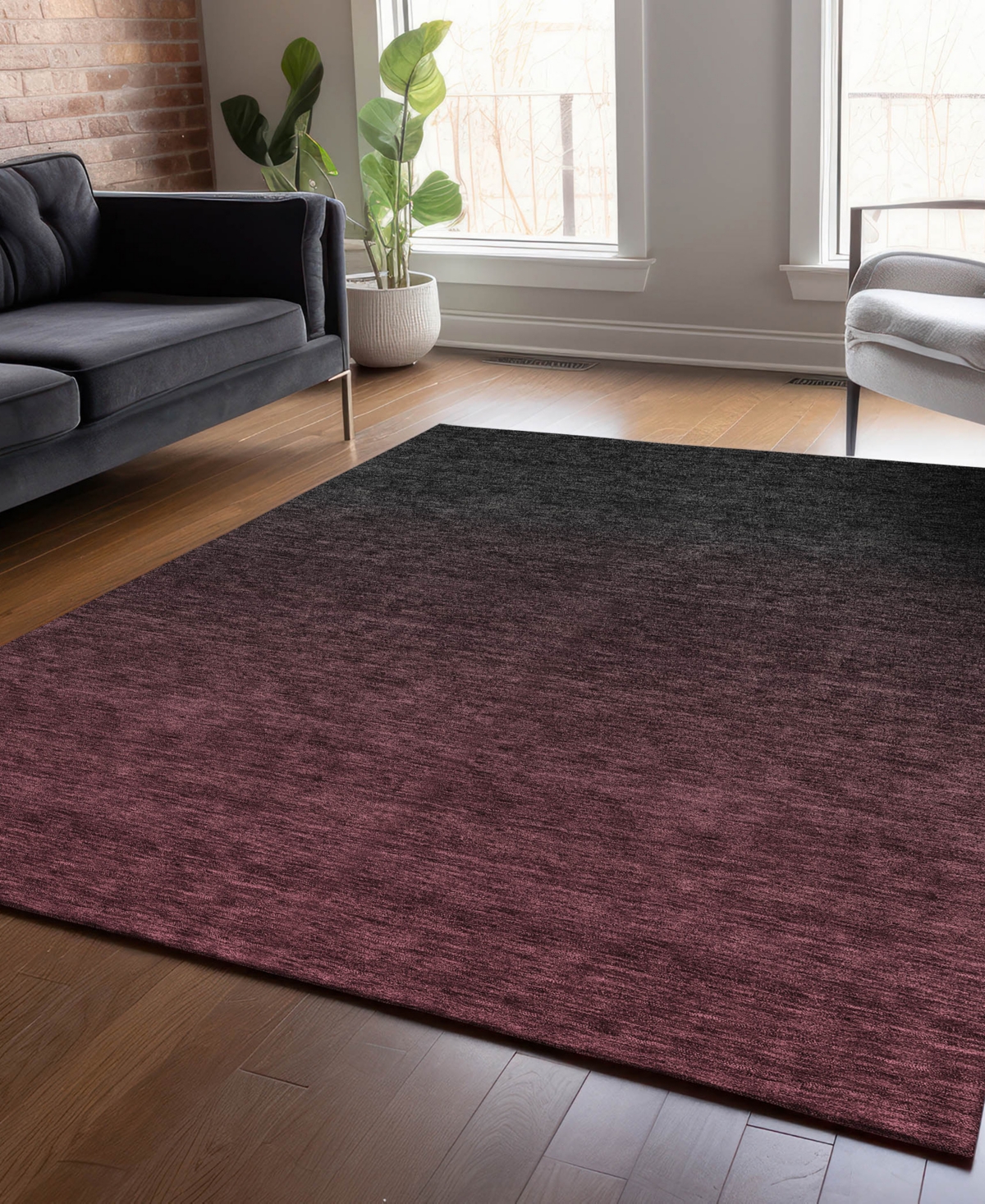 Addison Chantille Acn844 3'x5' Area Rug In Maroon