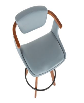 36" Bamboo Oracle Mid-Century Modern Counter Stool