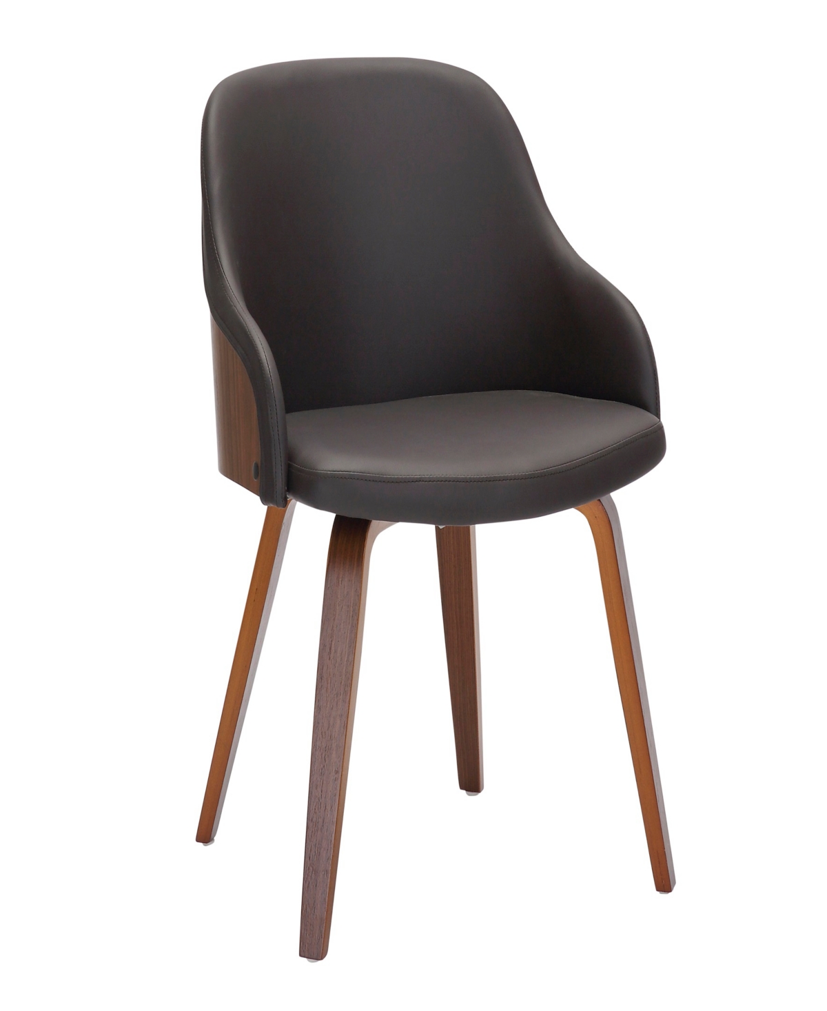Lumisource 31" Wood Bacci Mid-century Modern Dining Accent Chair In Brown