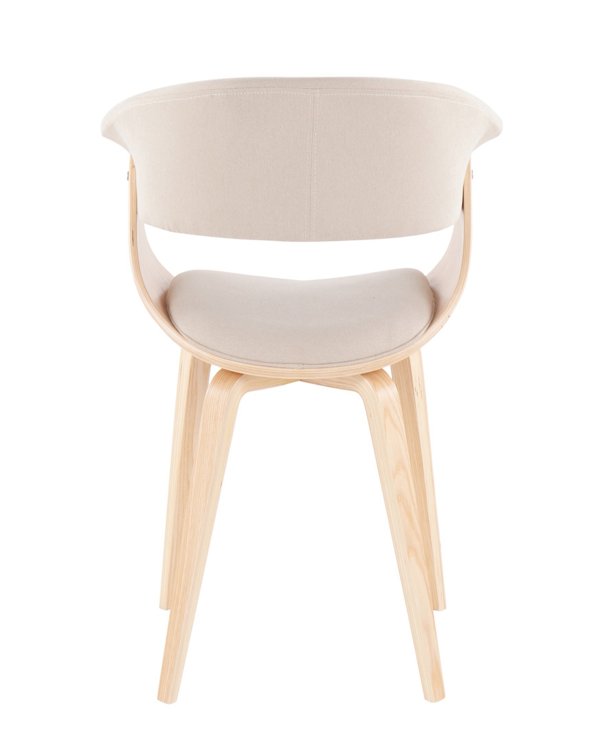 Lumisource 31" Wood Mod Mid-century Modern Dining Accent Chair, Set Of 2 In Cream