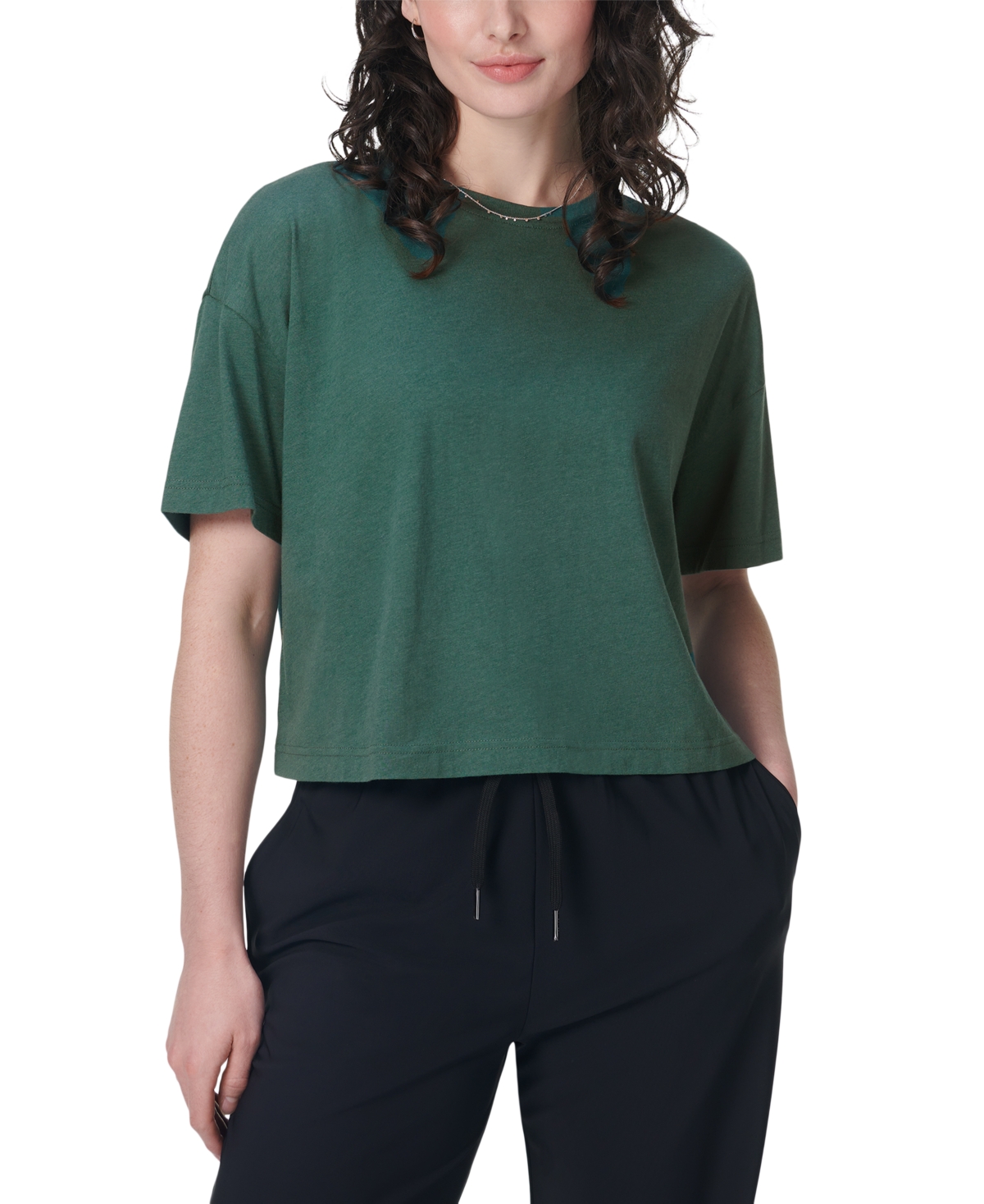 Sweaty Betty Essential Crewneck T-shirt In Glade Green