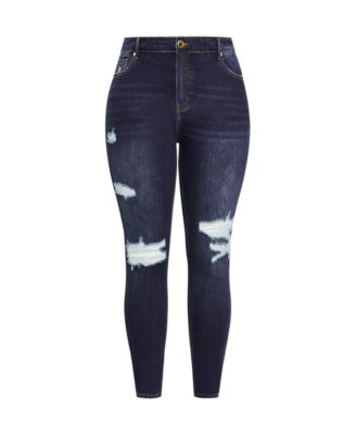 Women's Asha Jojo Distressed Detail Crop Jean