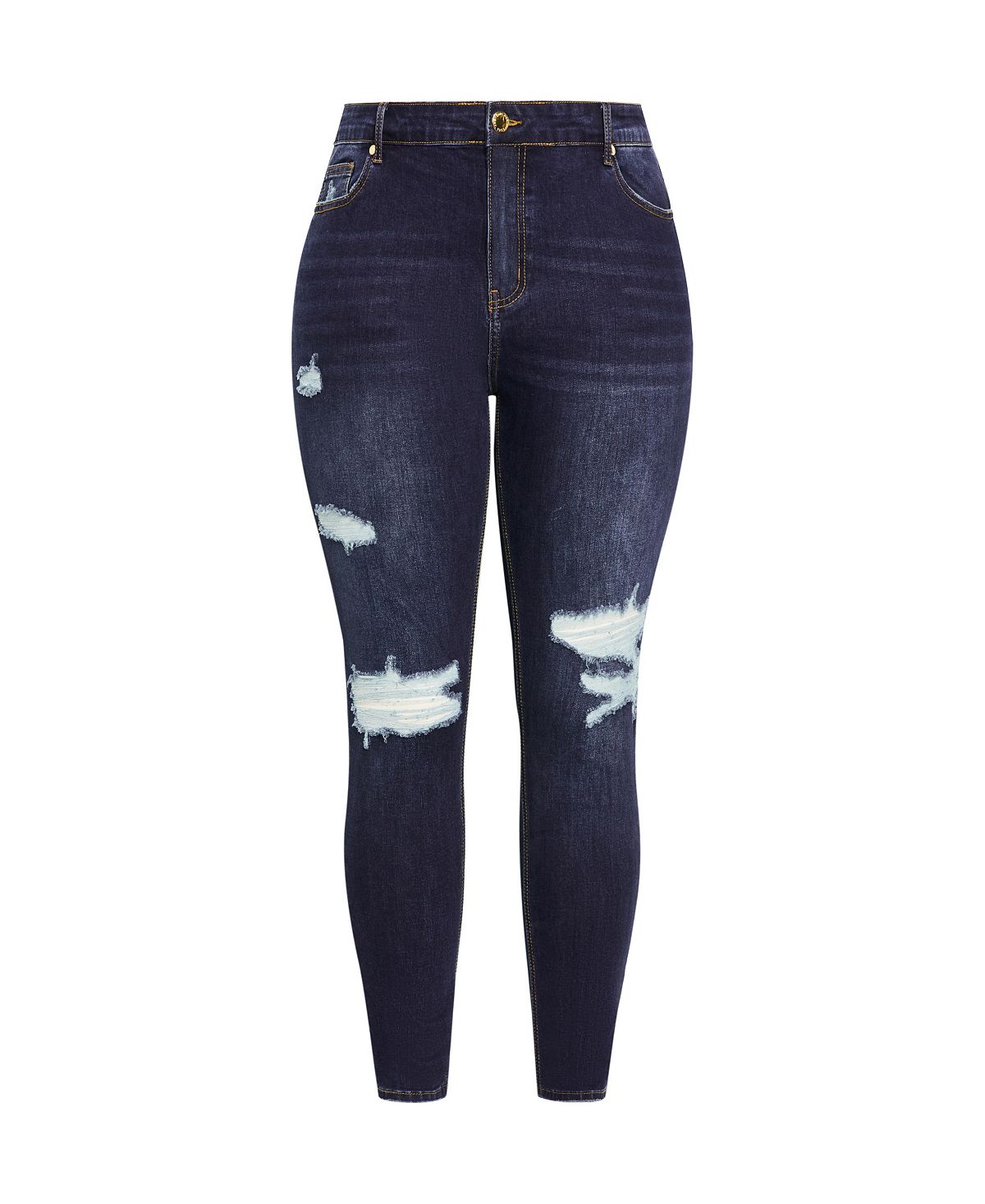 CITY CHIC Plus Size Asha Jojo Distressed Detail Crop Jean view 4 — MAYCSS fashion products