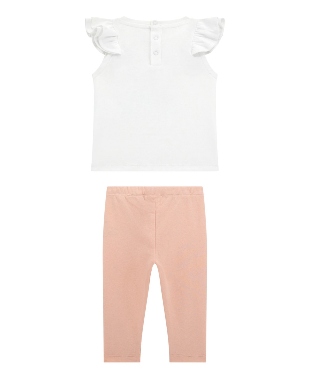 GUESS BABY GIRLS SHORT SLEEVE T-SHIRT AND LEGGING, 2-PIECE SET 