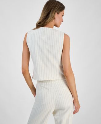 Women's Pinstriped Vest, Exclusively at Macy's