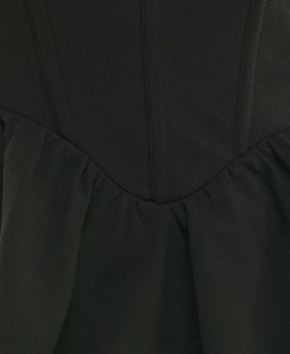 Juniors' Tiered Ruffle Corset Dress