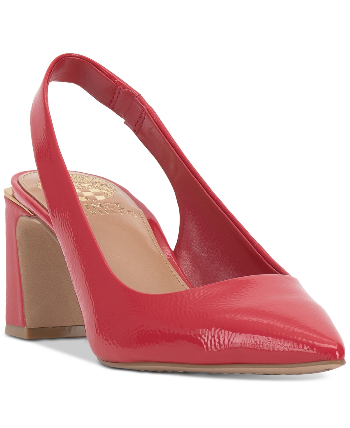 Vince Camuto Hamden Pointed Toe Slingback Pump In Salsa Red Patent