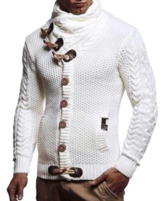 Men's Knitted Turtleneck Jacket - Winter Cardigan Sweaters for Men