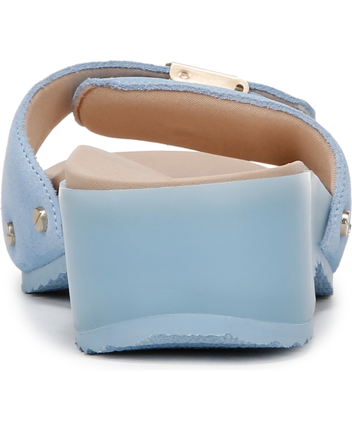 Shop Dr. Scholl's Women's Original Flex Slide Sandals In Blue Sky Suede