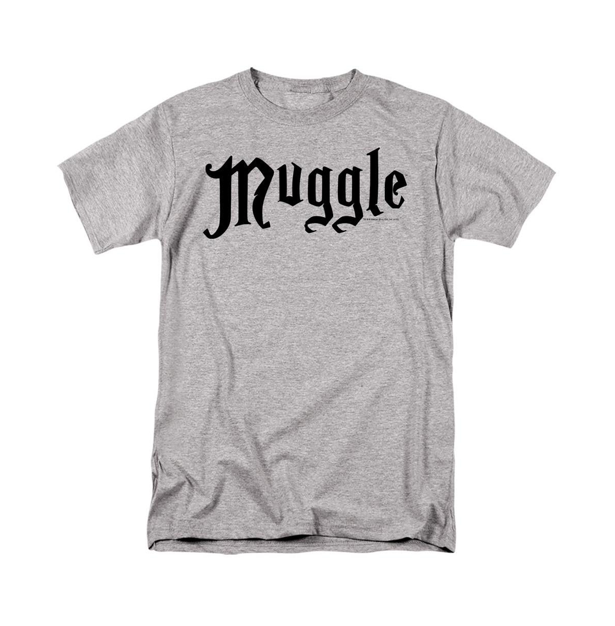Mens Muggle Short Sleeve Adult Tee / T-Shirt - Medium grey