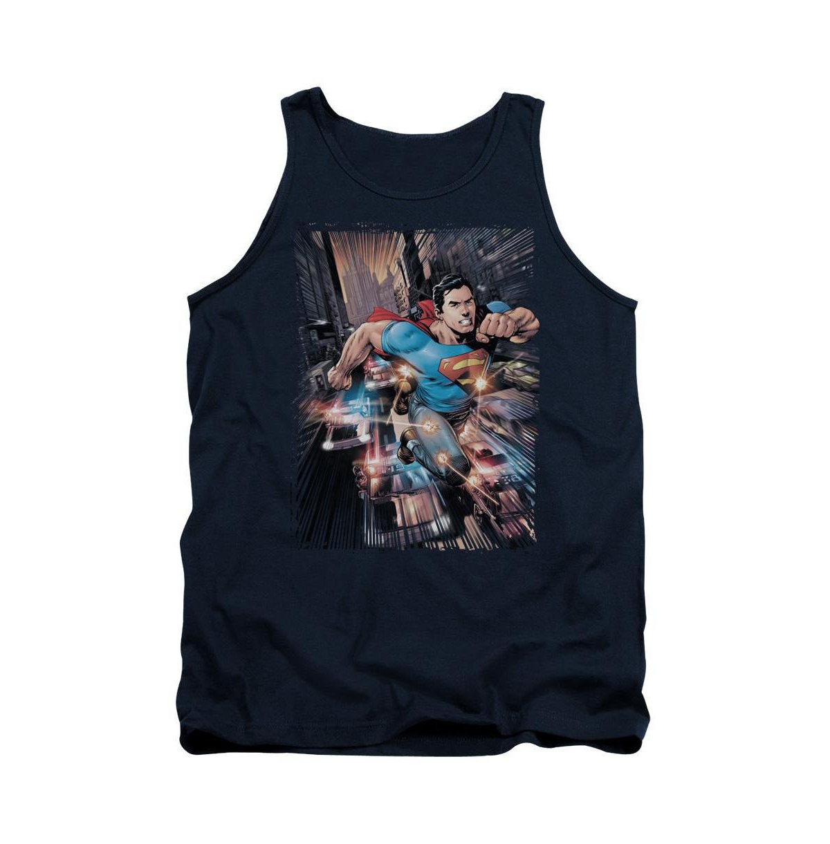 Men's Action Comics 1 Adult Tank Top - Navy