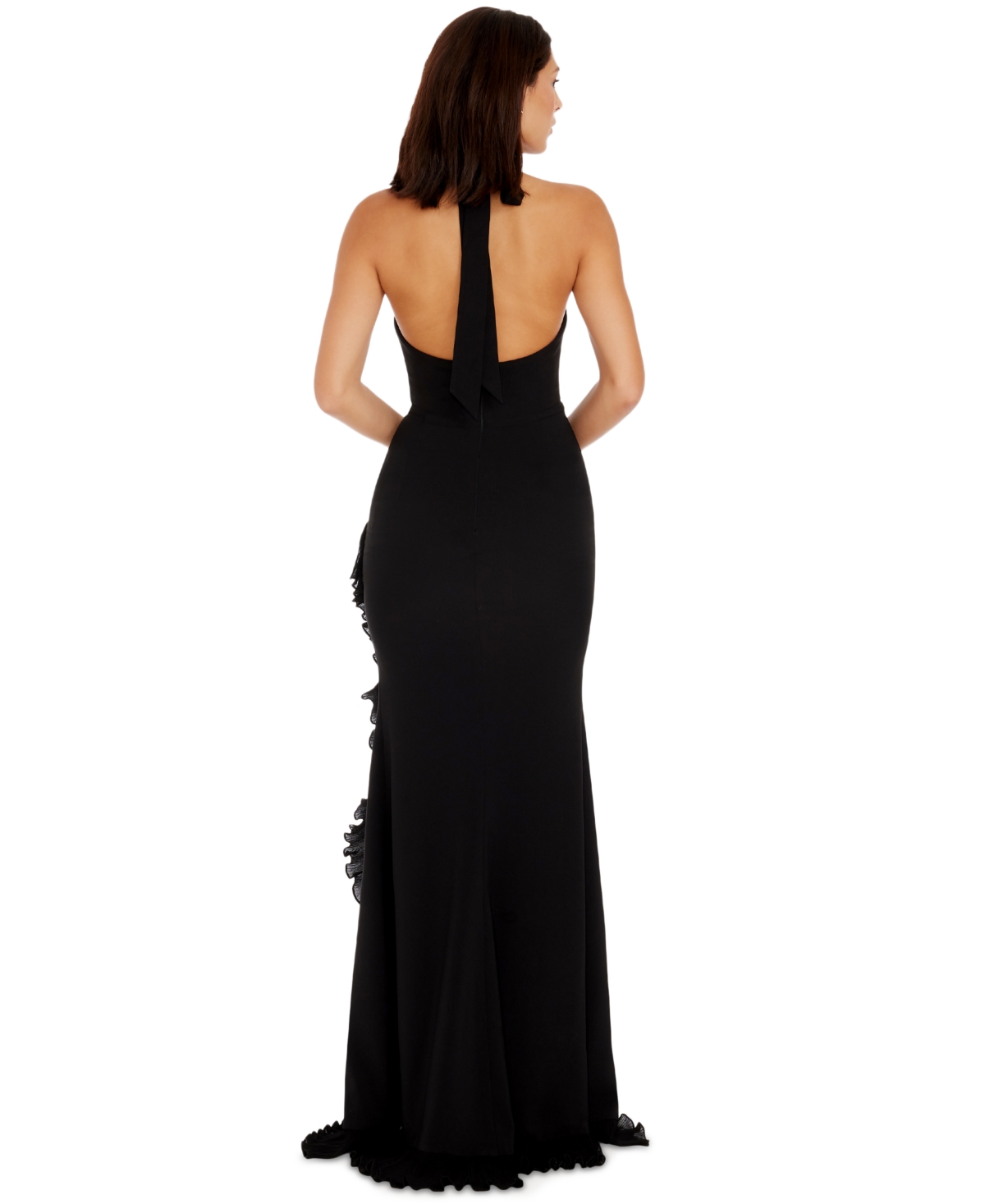 Shop Dress The Population Women's Kathleen Ruffled Dress In Black