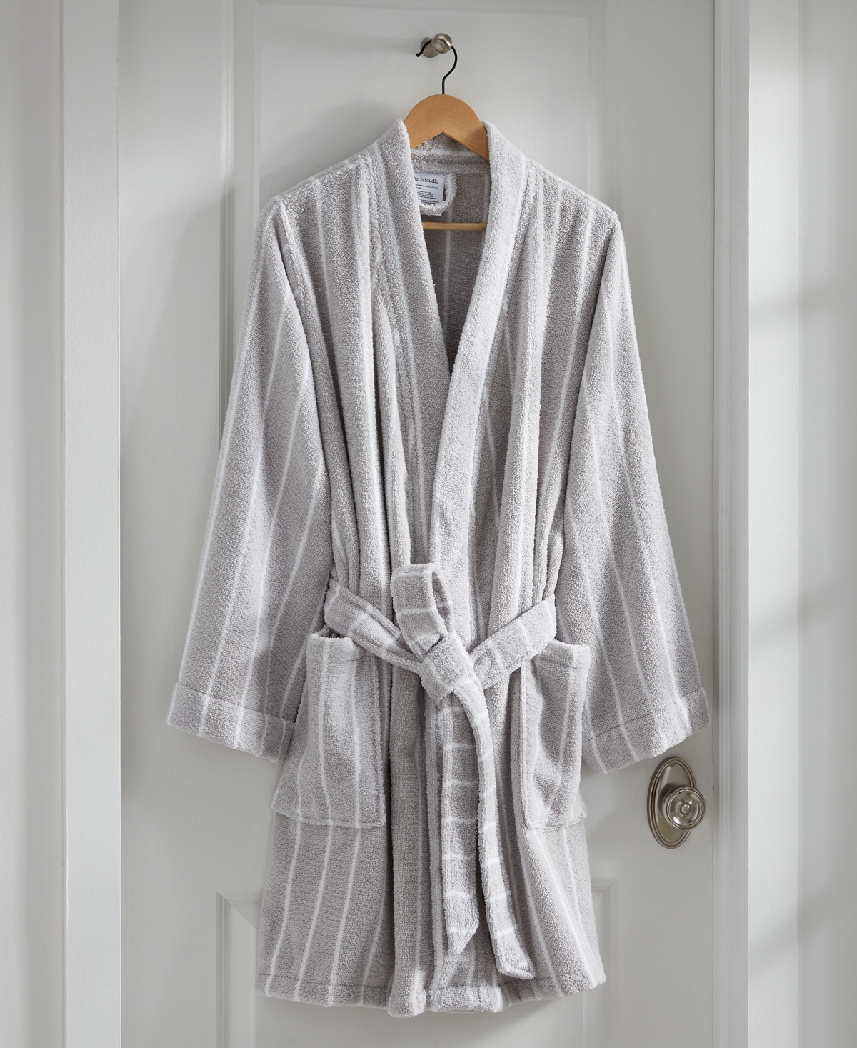 Arch Studio Terry Bath Robe, Exclusively At Macy's In Cloud Stripe