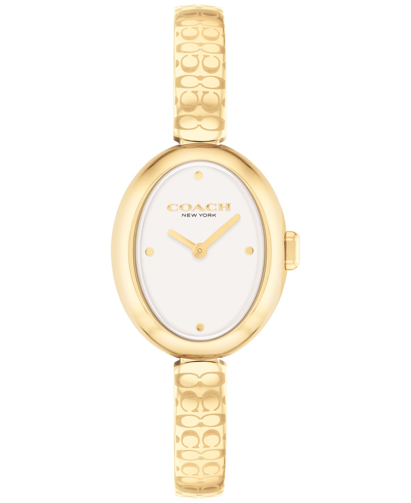Женские часы COACH Sammy Gold-Tone Stainless Steel Bangle Bracelet Watch, 22.5mm — фото 1