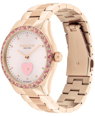 Women's Brooks Automatic Rose Gold Tone Stainless Steel Bracelet Watch, 38mm