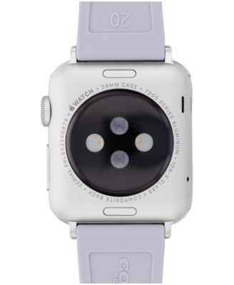 Women's Purple Floral Silicone Strap Band for Apple Watch 38mm, 40mm, 41mm