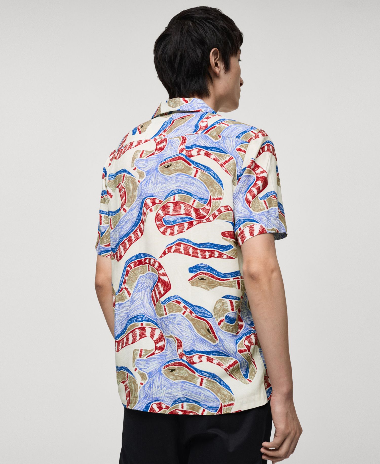 Men's Slim-Fit Printed Shirt