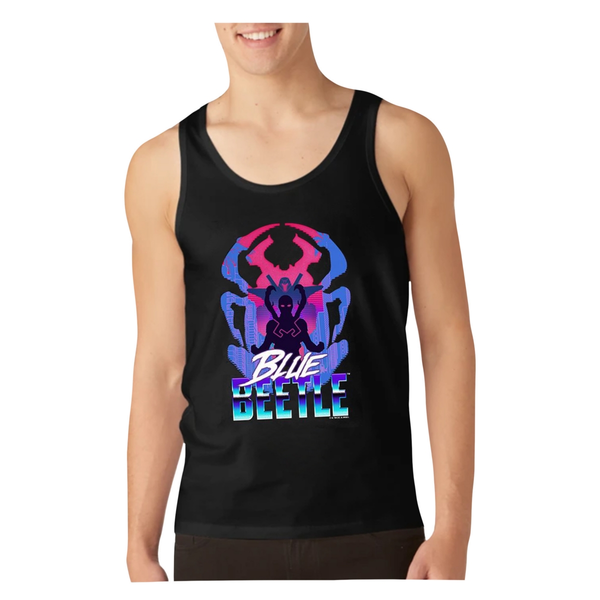 Mens Silhouette Adult Tank Top - Black