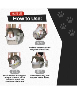 VMRA20-1-PR Premium Roll 'N Clean Self Cleaning Litter Box, LG, Green