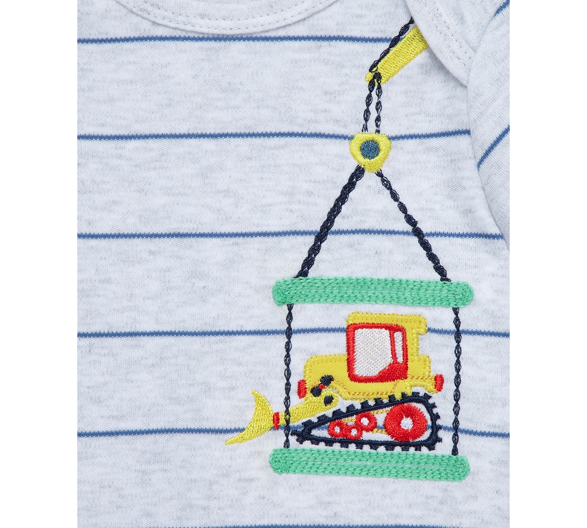 Shop Little Me Baby Boys Construction Cotton Bodysuit, Hat & Pants, 3 Piece Set In Dark Gray