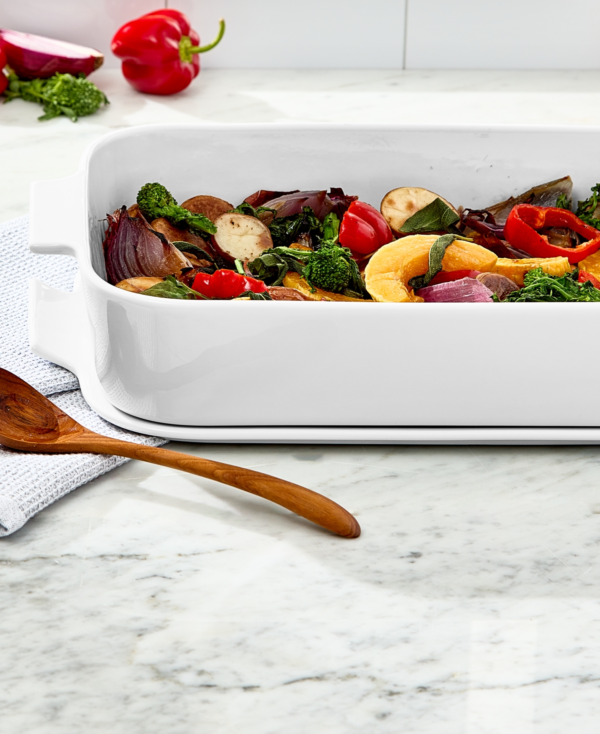 The Cellar James Large Lasagna Baker With Lid, Exclusively At Macy's In White