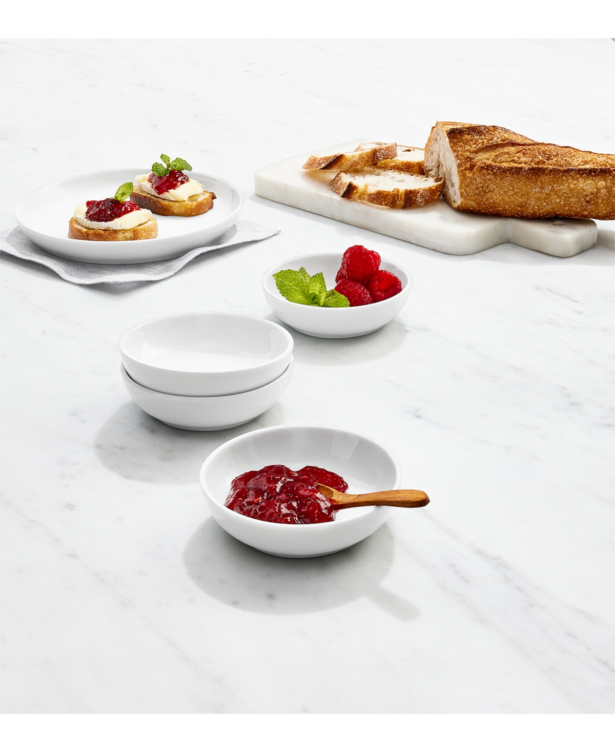 The Cellar James Round Dip Bowls, Set Of 4, Exclusively At Macy's In White