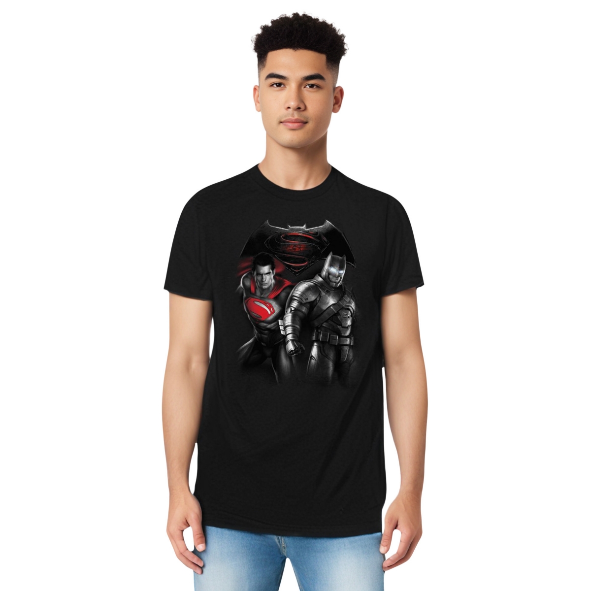 Mens Stand Off Short Sleeve Adult Tee / T-Shirt - Black