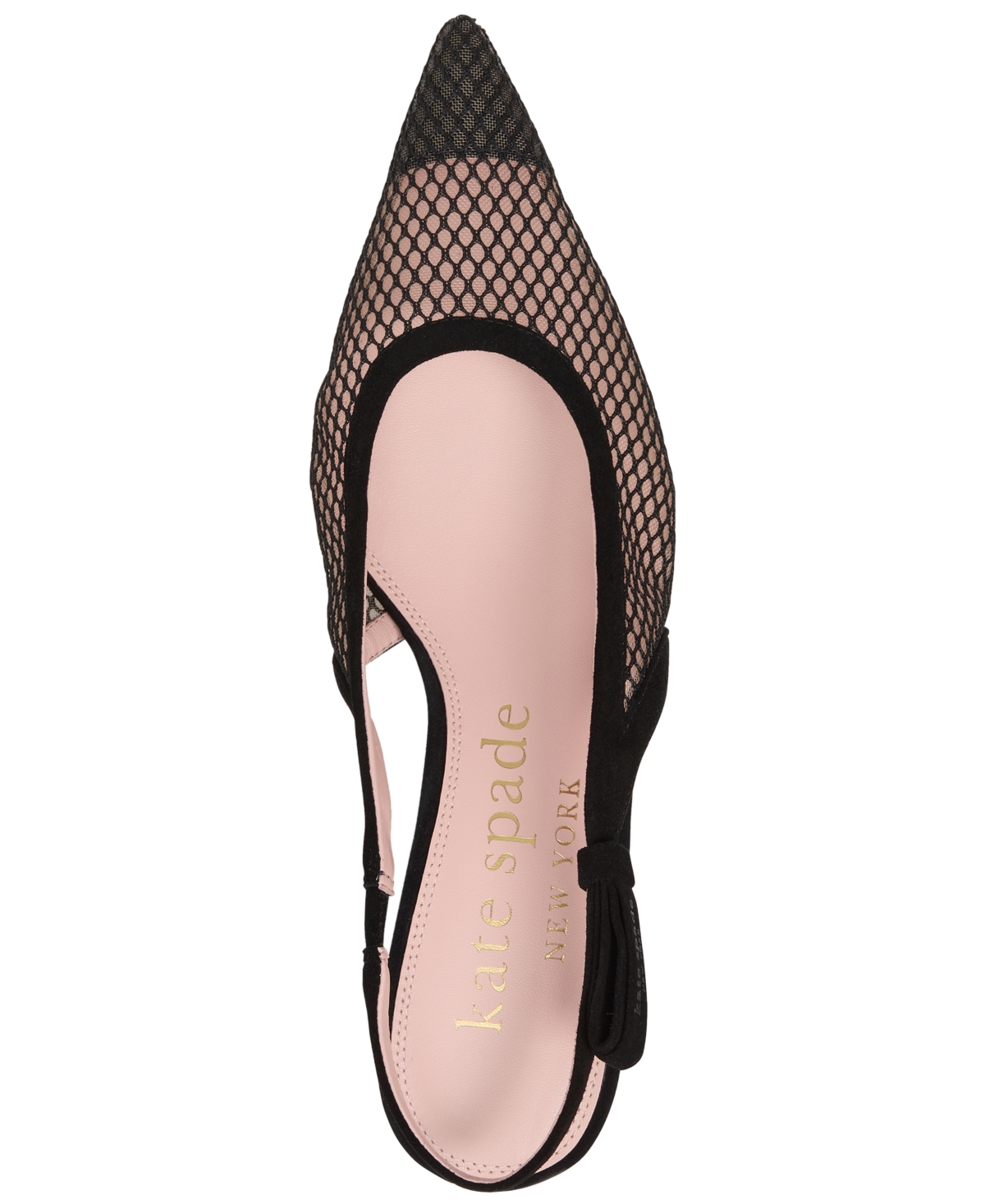 Shop Kate Spade Women's Riley Slingback Kitten-heel Pumps In Black Mesh