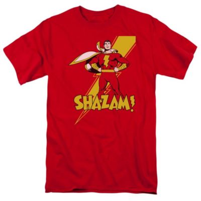 Dc Shazam Mens DC Comics Shazam Shazam Short Sleeve Adult Tee / T-Shirt