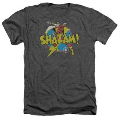 Dc Shazam Mens DC Comics Shazam Power Bolt Adult Heather Tee / T-Shirt