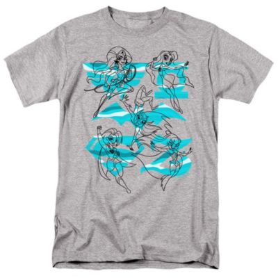 DC Wonder Woman Men's Dc Superhero Girls DC Comics Superhero Girls Line Art Group Short Sleeve Adult Tee / T-Shirt