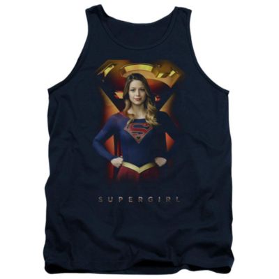 Supergirl Mens Standing Symbol Adult Tank Top
