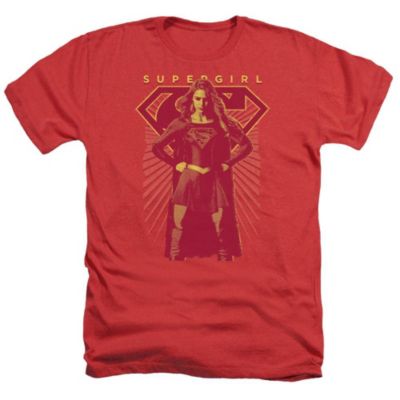 Supergirl Mens Ready Set Adult Heather Tee / T-Shirt