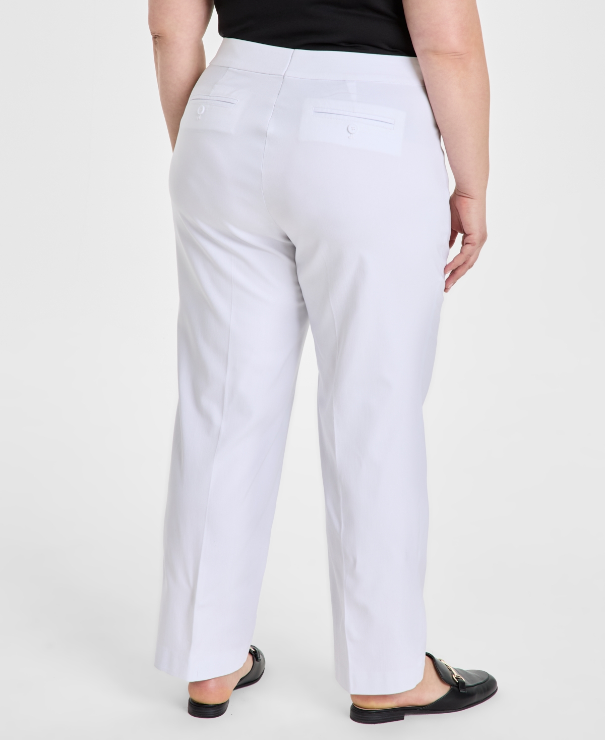 JM COLLECTION PLUS SIZE CURVY-FIT STRAIGHT-LEG PANTS, EXCLUSIVELY AT MACY'S 