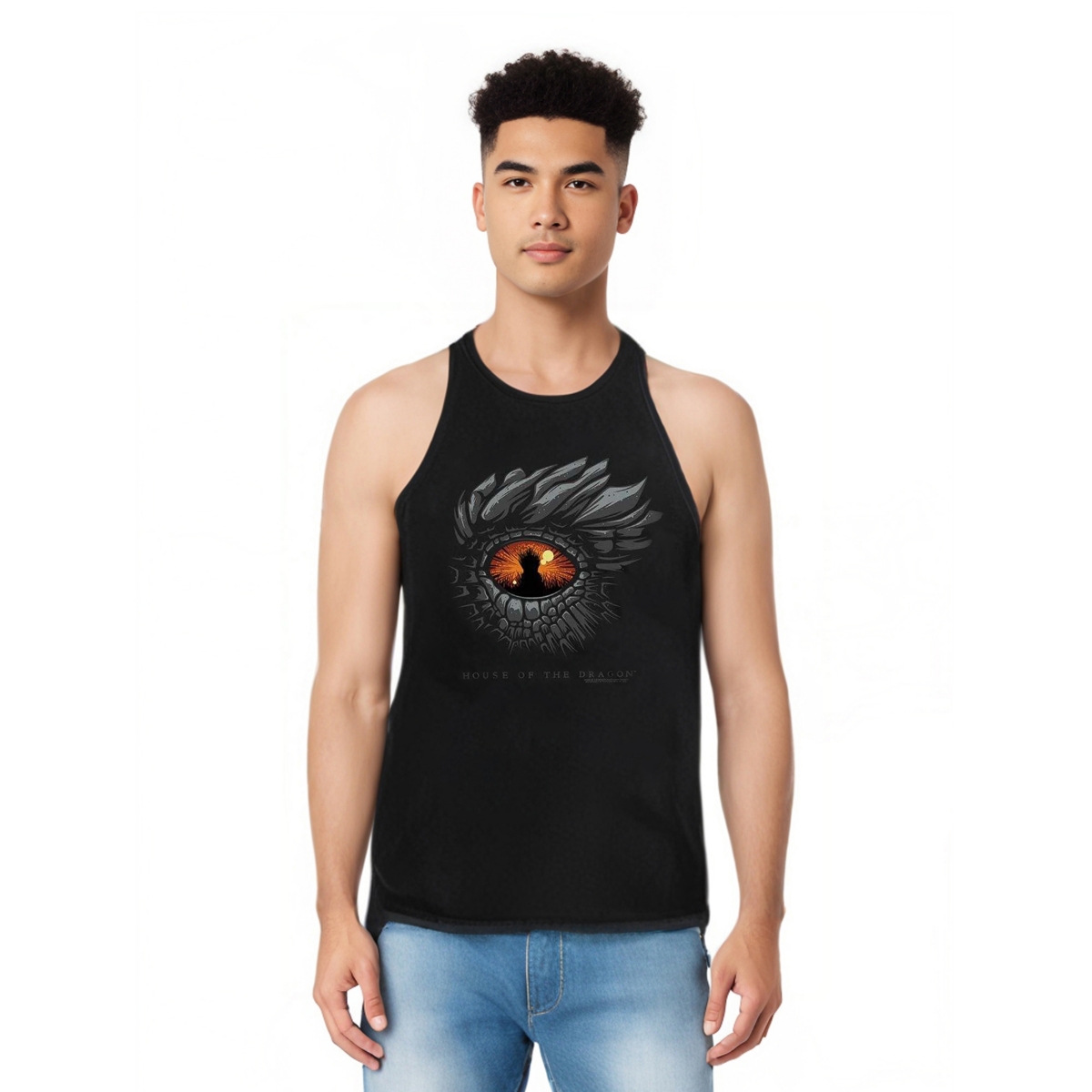 Men's Eye Of The Dragon Adult Tank Top - Black