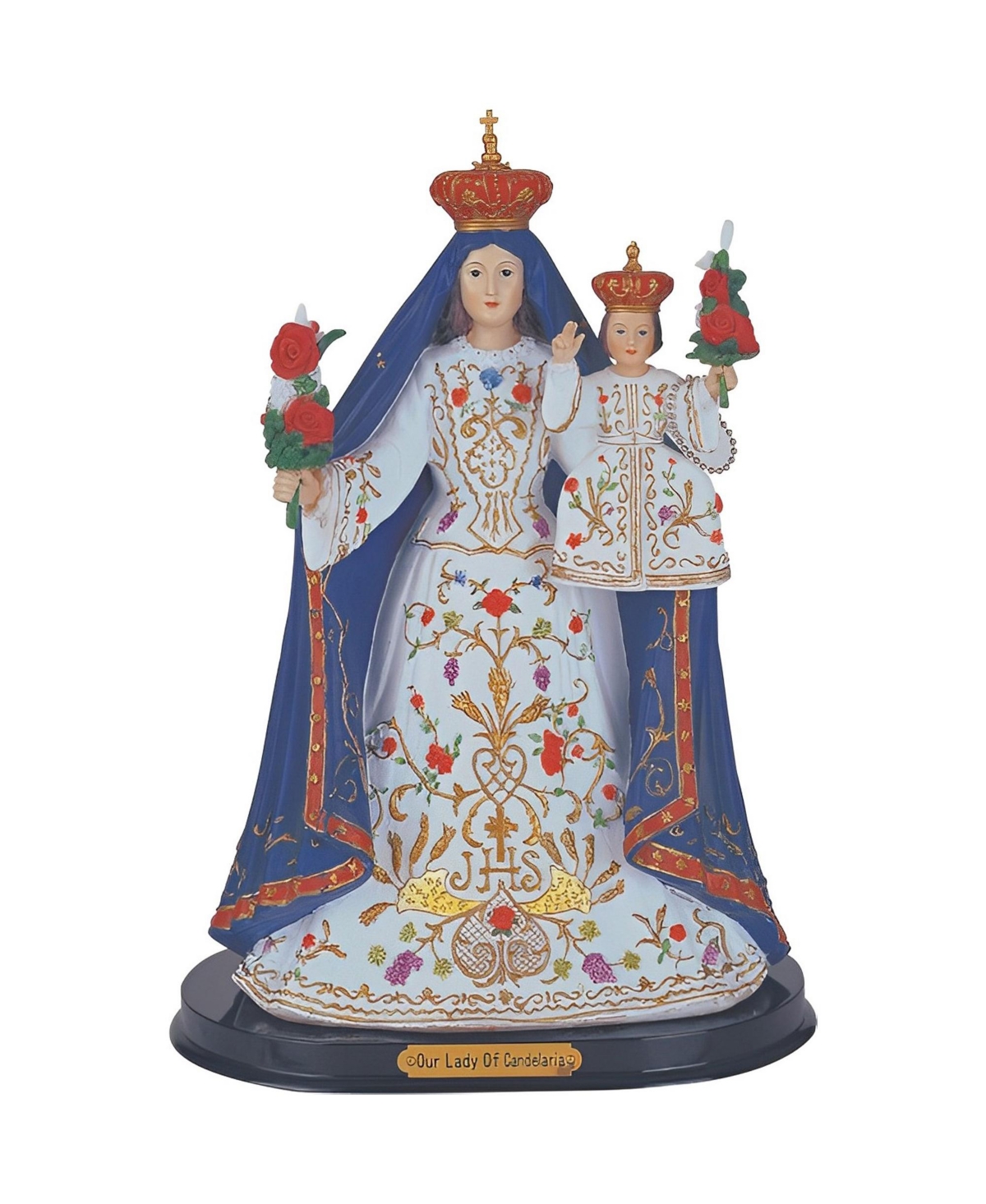 Fc Design "2-pc Set" 12"H Our Lady of Candle Statue Virgin of Candelaria Holy Figurine Statue Ornament Home Room Office Decor and Perfect Ideas for Ho