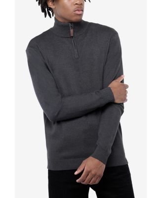 Men's Quarter Zip Mock Neck Sweater