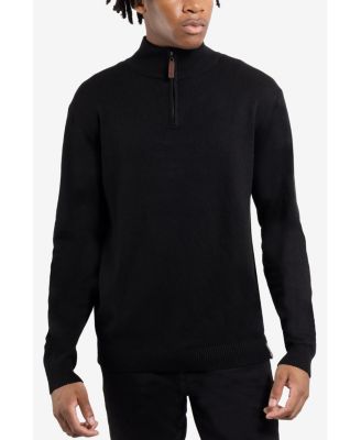 Men's Quarter Zip Mock Neck Sweater