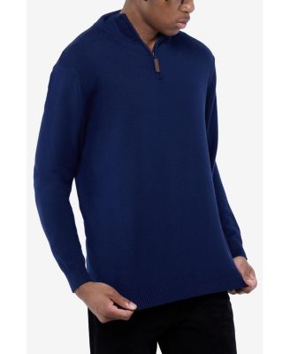 Men's Quarter Zip Mock Neck Sweater