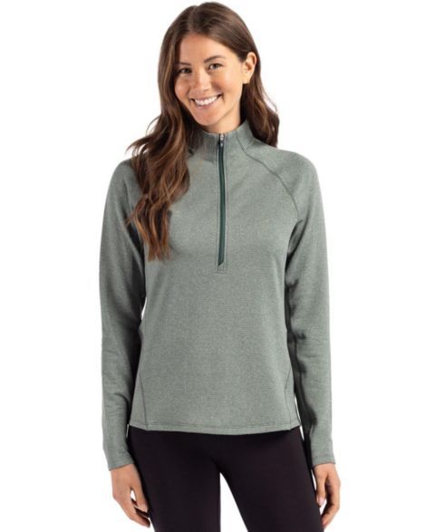 Женские свитеры Cutter & Buck Women's Cutter and Buck Peshastin Fleece Recycled Half Zip Pullover