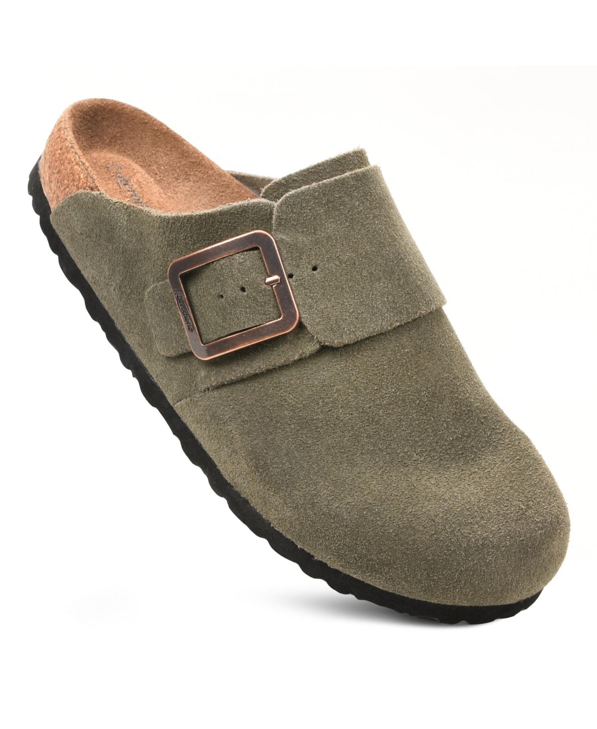 - Atlas Genuine Leather Clogs for Women with Arch Support - Camel
