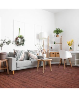 Коврик для пола Sorbus Interlocking с принтом из красного дерева 12 штук 24x24