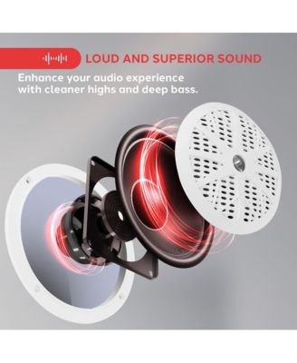5.25-Inch Marine Component Speakers, 100 Watts, White