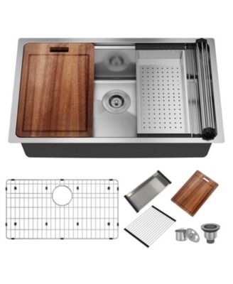 31inch L x 19inch W Undermount Kitchen Sink with Accessories