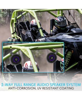 4'' Waterproof Marine Tower Speakers with LED Lights, 300W, Black