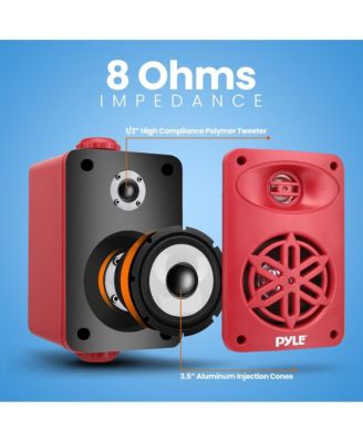 3.5” 2-Way Bluetooth Wireless Speaker System - Waterproof, 200W Max Power, 1/2” Tweeter, Compact Design