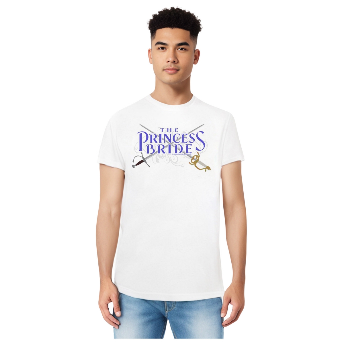 Mens Swords Short Sleeve Adult Tee / T-Shirt - White